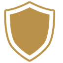 Icono de escudo de tranquilidad y seguridad empresarial